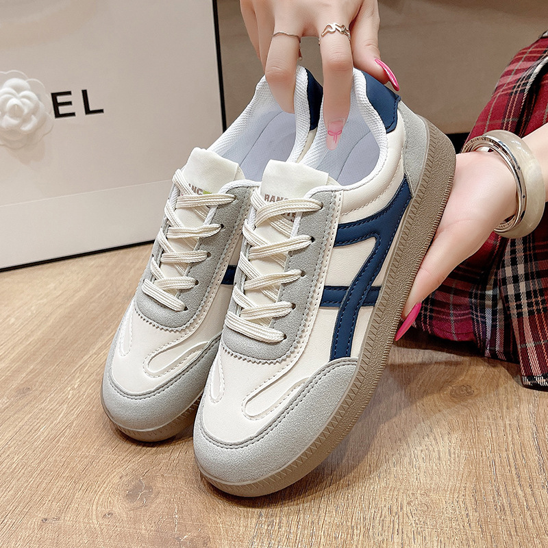Zapatos de mujer Gump zapatos con falda de primavera y verano zapatos de suela gruesa una sola cabeza ancha suela suave no se cansa de los pies zapatos de entrenamiento de la ley suela plana lujosa alta