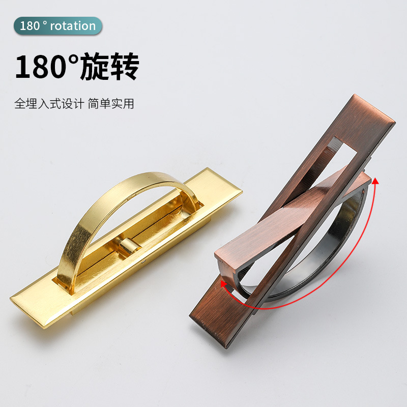 榻榻米拉手黑色鋼拉絲暗藏隱形拉手塌塌米把手翻轉拉手內嵌拉手