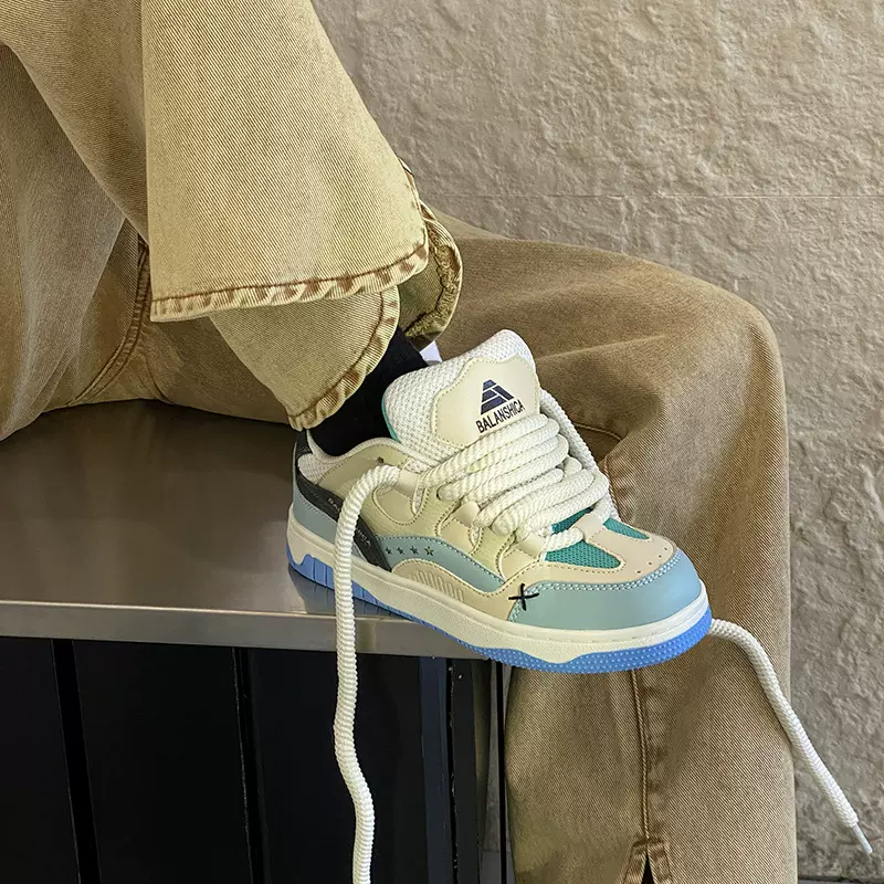 设计感小众情侣板鞋秋季ins港风复古轻便透气德训鞋