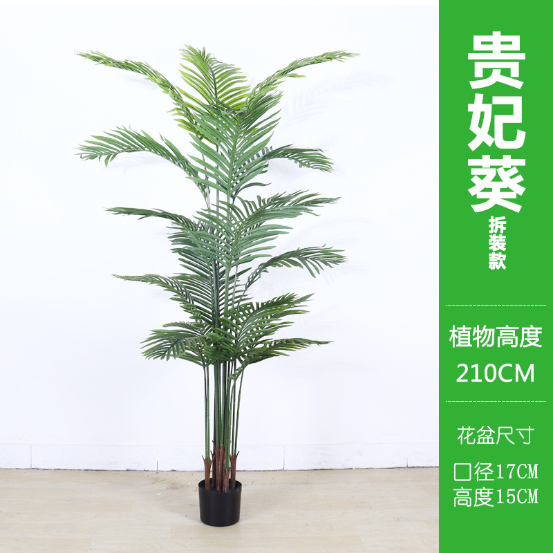 北欧シミュレーション散尾葵盆栽偽植物室内貴妃緑植盆栽鳳尾客間装飾着地置物|undefined
