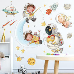 Sky Lullaby Star Moon Astronaut Wall Sticker Children's Room Kindergarten Classroom Decoration Rocket Wall Sticker