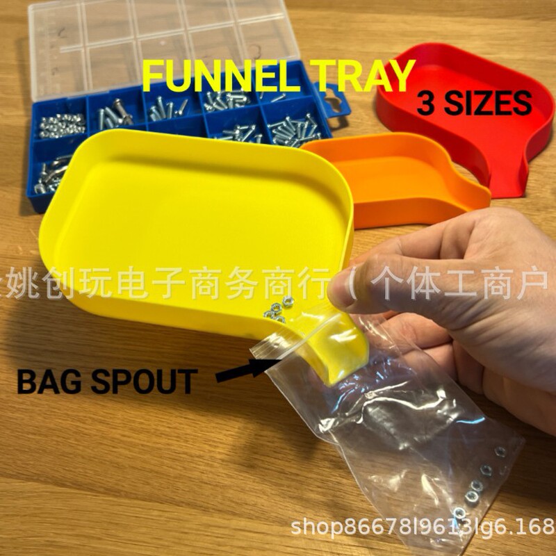 Funnel Tray Set Screw Nut Bead Storage Tool 3D Tray DIY Project Funnel Tray Set Screw Nut Bead Storage Tool 3D Tray DIY Project