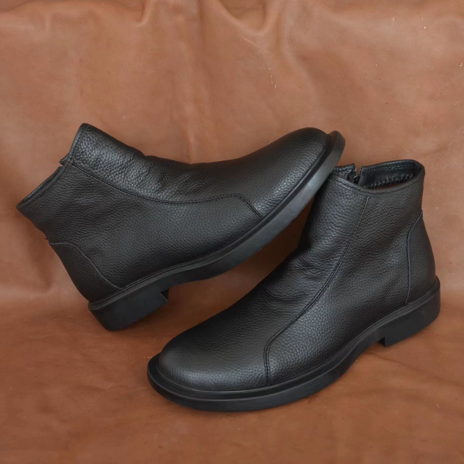 切尔西马丁靴男真皮头层牛皮外贸高帮鞋透气休闲单层皮鞋时尚男靴