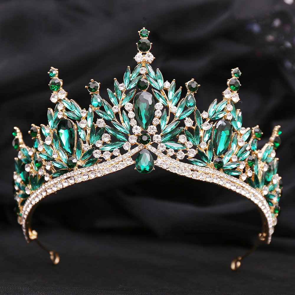 100g Weight Crown Hair Accessories Type 1 Piece Quantity Wedding, Birthday, Festival Occasion Alloy Material Leaf, Crown Pattern All Seasons Season Women's, Adults Gender Diamond Design Bridal, Shiny Style Bridal Shiny Women's Adults Leaf Crown Alloy Diamond Crown 5