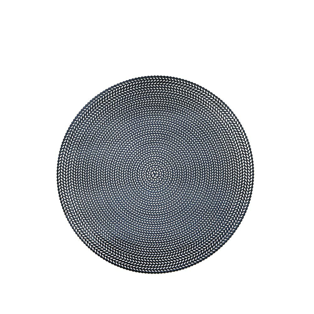 Nuevo dorado mantel hueco de oro y plata trigo oreja redonda antideslizante estera PVC estera de mesa de montaña estera de aislamiento decorativo occidental mantel