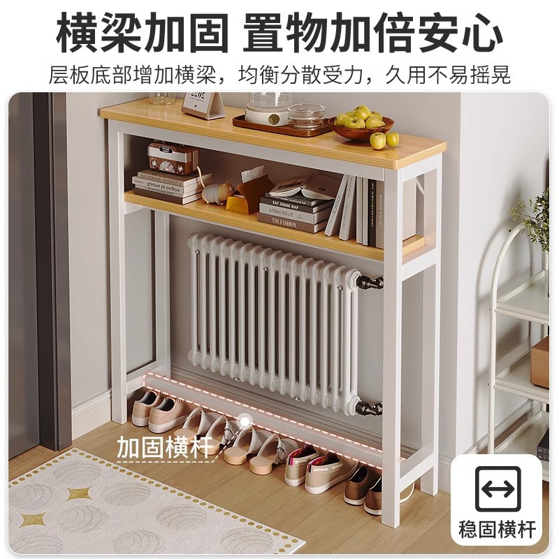 Estante ultrafino detrás de la puerta Estante multicapa en la entrada de la puerta Estante de almacenamiento superior de la película de gas de mesa pequeña y estrecha en la pared