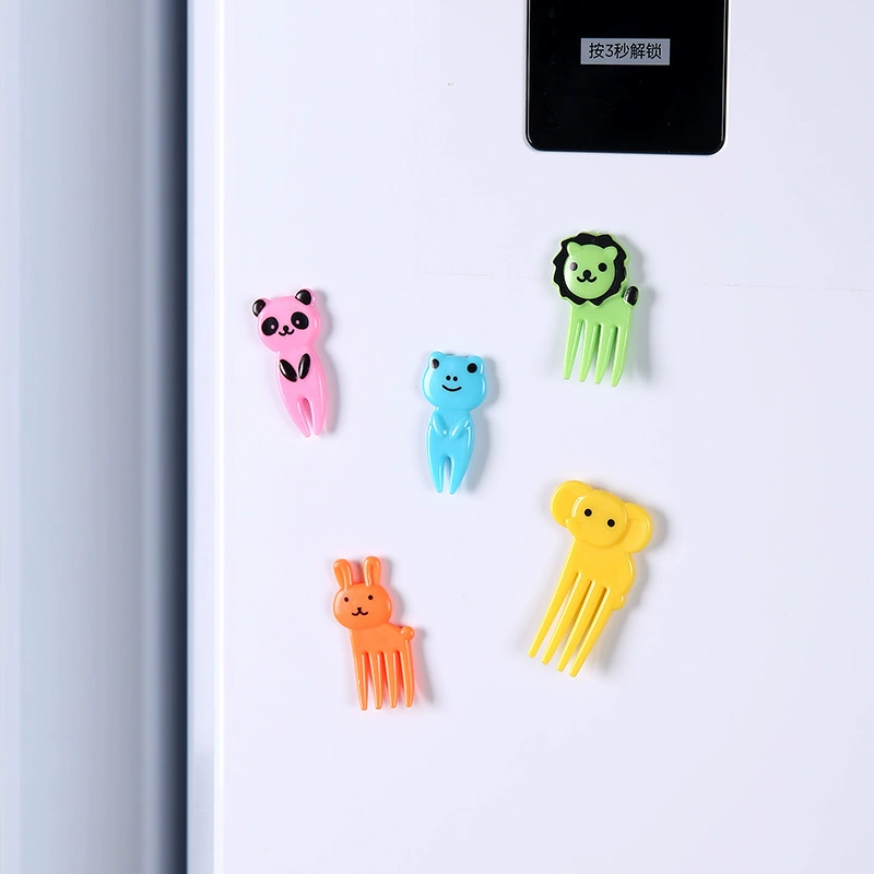 Пfr magnetic fridge magnet, cartoon fruit fork, elephant