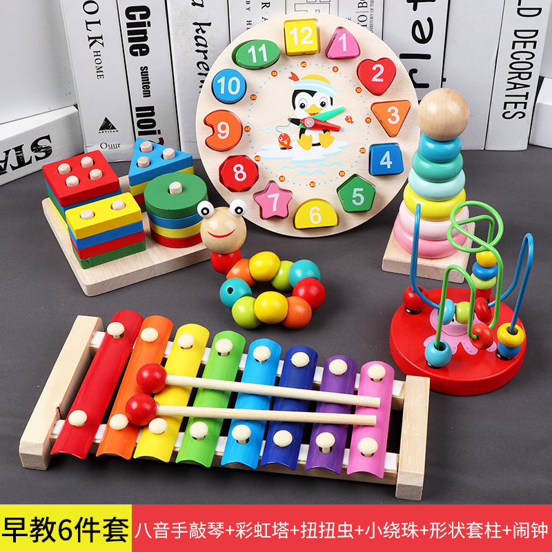 子供の子供の八音の手は小さい木琴の12ヶ月の音楽器の1-2-3歳の赤ちゃんの益智の早教のおもちゃを叩きます。|undefined