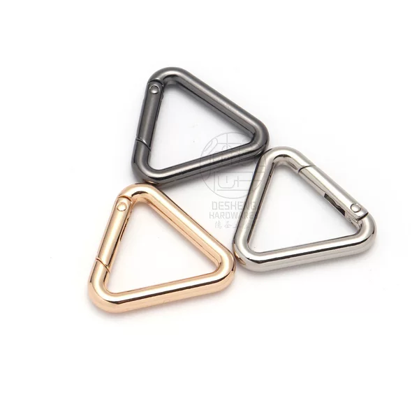 High-End Triangle Buckle Bag Buckle Luggage Accessories Buckle Spring Buckle Hardware Electroplating Adjustment Buckle Bag Decoration Accessories