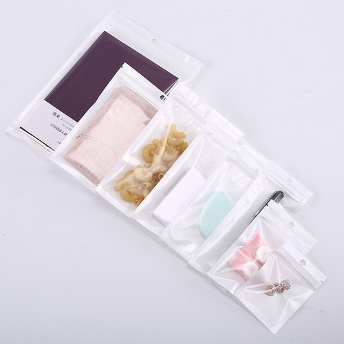 Ziplock bag translucent plastic bag mobile phone case packaging bag pearlescent film yin and yang bone bag sealed bag