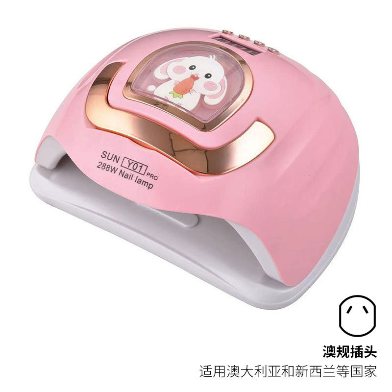 Lámpara de uñas 288W lámpara de fototerapia de uñas inteligente LED fuente de luz dual máquina de fototerapia inteligente esmalte de uñas pegamento para hornear lámpara transfronteriza