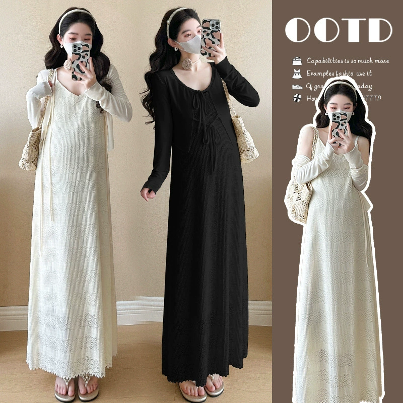 Реичный спот 2025 весной и летом солнцезащитный кардиган длинный набор платьев