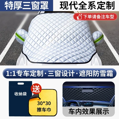 Rain Protection, Heat Insulation, Front Car clothing - no-specifications-special-car-version-3-window-covers-special-for-hyundai-free-3030-car-wipes-storage-bag