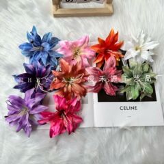 3Dプリントの百合の花頭、結婚式用造花、家庭用、屋外撮影、結婚式場用造花、ヘアピン、結婚式専用