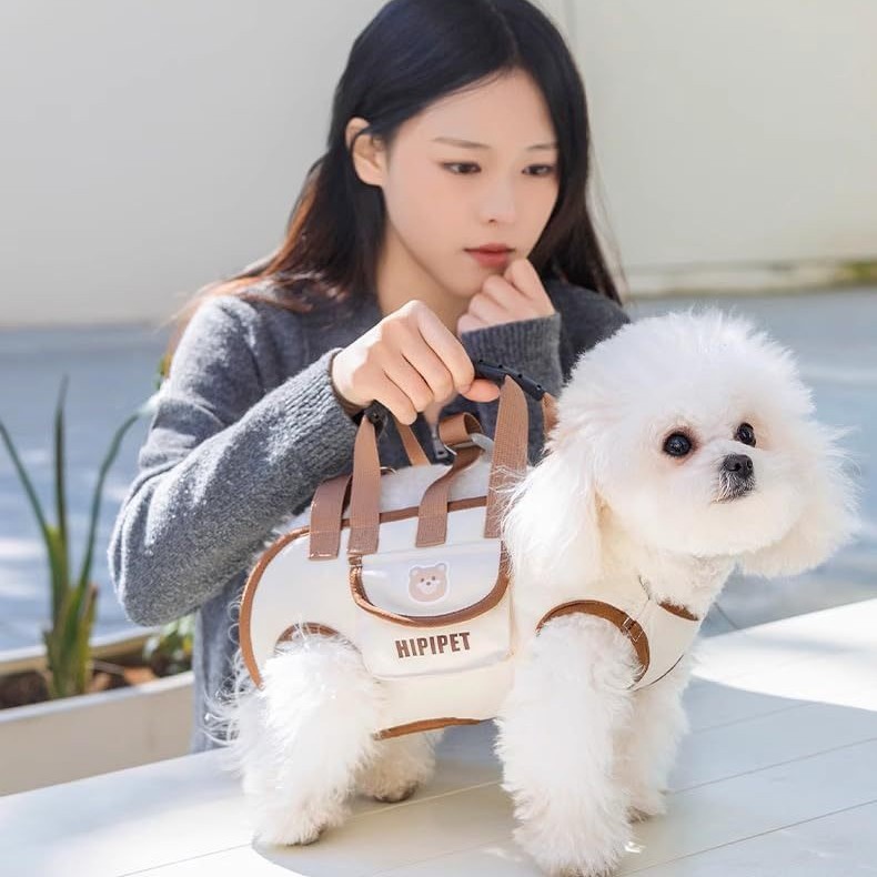 Best-selling dog outdoor crossbody backpack, portable pet leash shoulder bag, breathable crossbody pet bag wholesale
