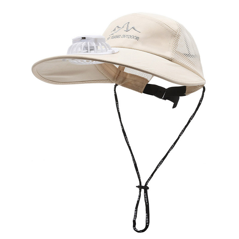 Sommer ny stor med vifte, bredbremmet fiskehatt for menn, utendørs solbeskyttelse og skyggelegging for kvinner_voghion.com