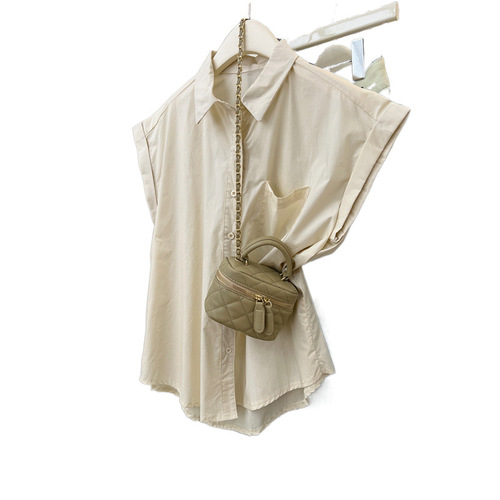 Pink Short Sleeve Blouse Women French Style Top Summer 2025 Design Sense Small Sleeveless Loose Blouse Women