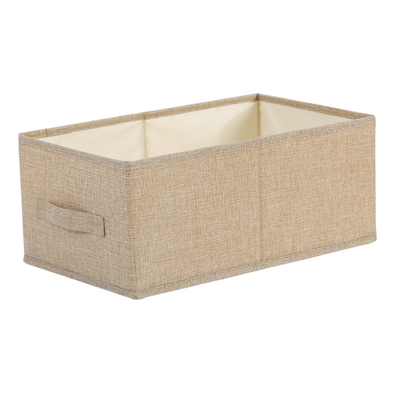 Бежевая коробка для хранения, можно стирать