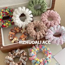 软糯糯~韩国ins新款手工皮筋ins风高颜值无痕发圈电线圈头饰女