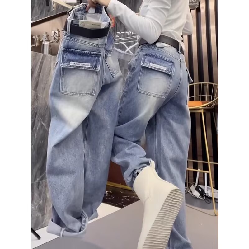 Plus Size Wide Leg Jeans for Women 2025 New Summer Thin Fat mm Slimming Look Loose Narrow Version Straight Scimitar Pants Plus Size Wide Leg Jeans for Women 2025 New Summer Thin Fat mm Slimming Look Loose Narrow Version Straight Scimitar Pants