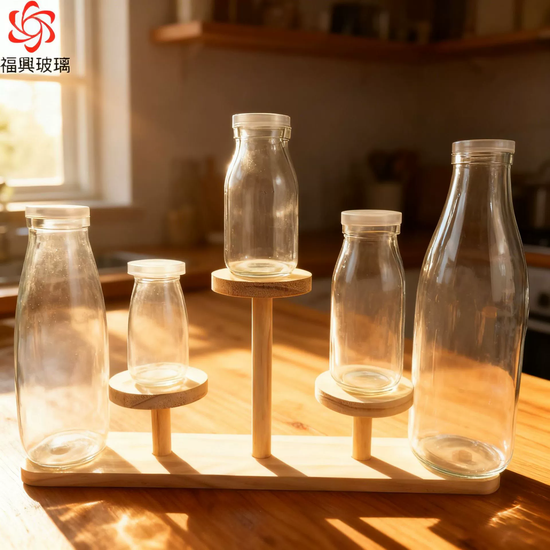 Стеклянная бутылка для молока, бутылка для свежего молока, стакан для йогурта 200-250-500 мл - специальная бутылка для молока Milk Bar с крышкой и напечатанным логотипом