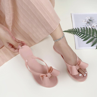 Aliexpress Hot Selling Export Frosted Jelly Butterfly Pvc Sandals Women's Flats Shoes Women's Affordable Fashion Plastic Summer
