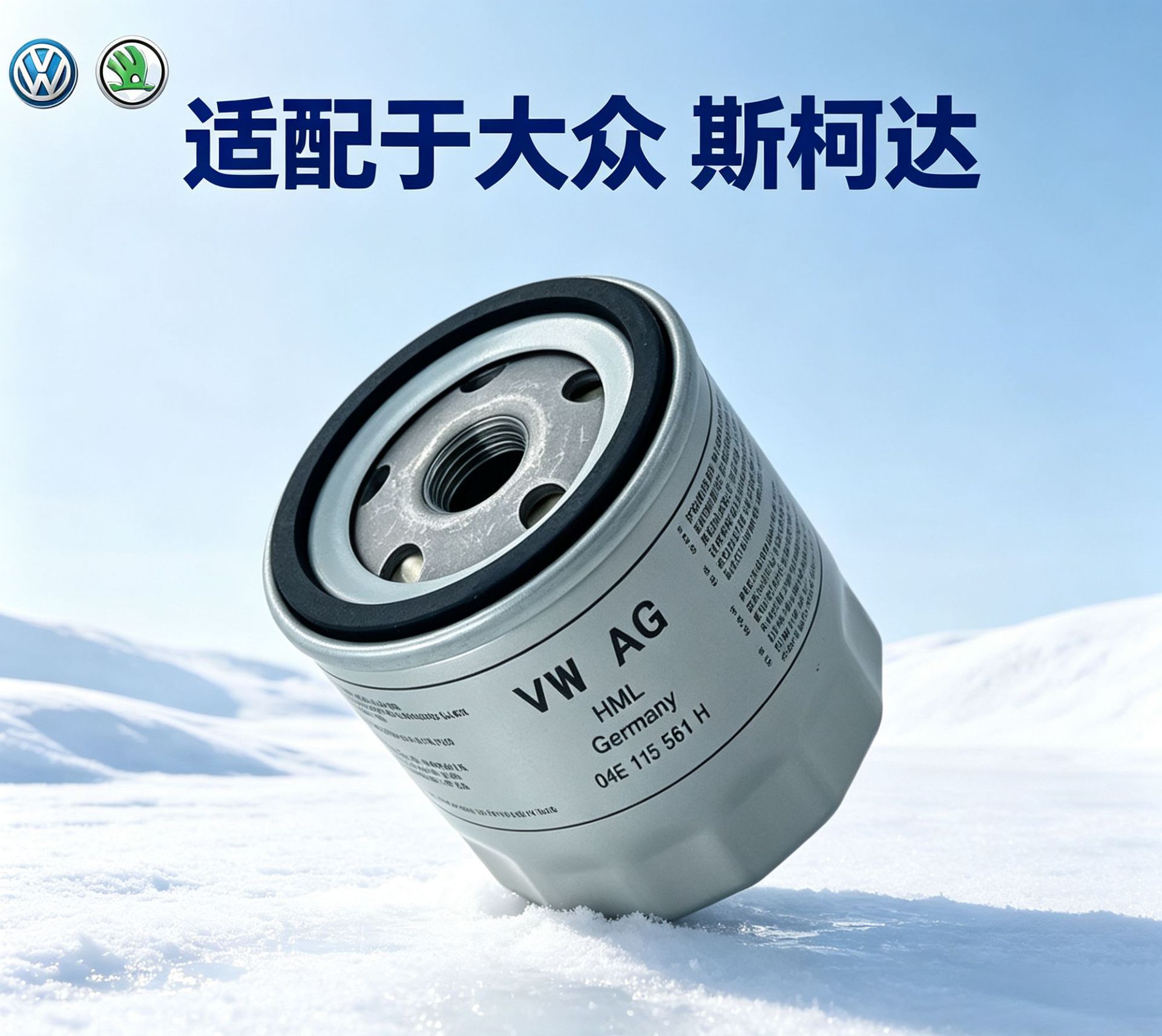 Cross-border wholesale oil filter 04E115561H iron shell oil filter 03C115561B fuel filter