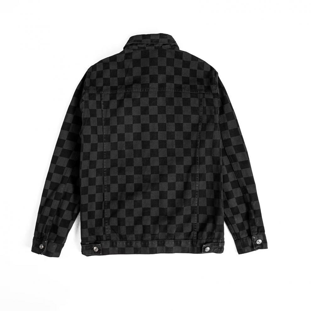 Veste en jean, veste polyvalente à manches longues et col montant pour homme, coupe slim jeune, imprimé tendance de marque_voghion.com