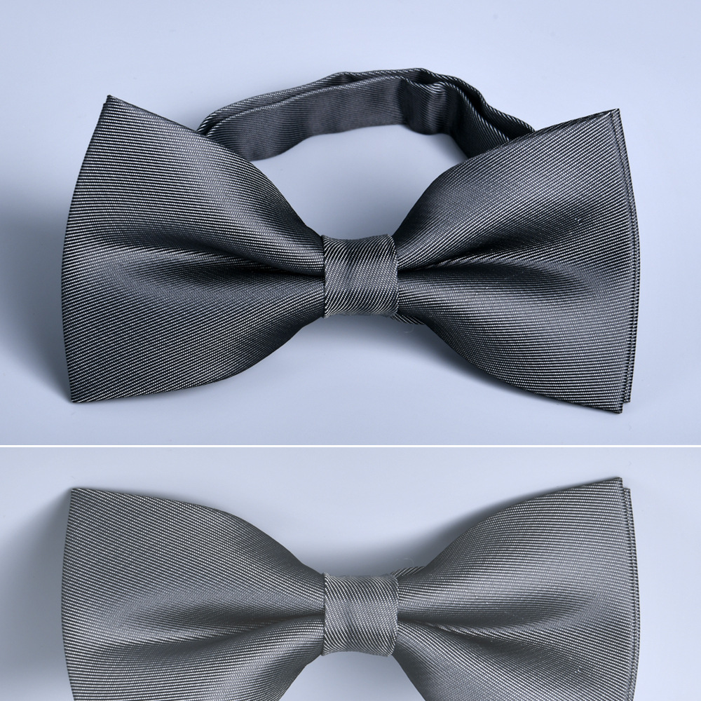 18g Weight Tie Classification Polyester Material Solid Color, Bow Knot Pattern All Seasons Season Men's Gender Elegant Style Elegant Solid Color Bow Knot Polyester Men's Tie 3