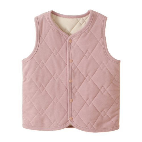 Children's winter vest with plush lining, thick and warm, for girls and boys, wool school uniform magic jacket