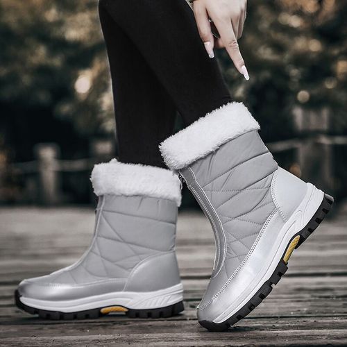 new autumn and winter velvet snow boots cross-border foreign trade women's shoes thickened cotton shoes thick sole high top mid-calf women's boots