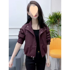 女性のための高級ジャケットショートコート2025春秋の新しいファッショナブルなスタイルの年齢を軽減するジッパー小柄なトップ