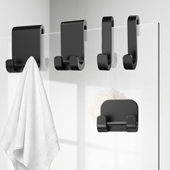 トイレフックシャワールームガラスドアフック穴なし浴室ガラスドアシングル二重フックバスタオルフック