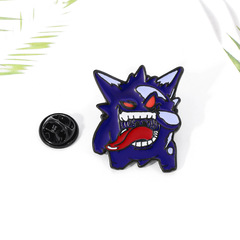 Cross-border new Pocket Monster Pokemon Gengar pin creative cartoon brooch cute backpack accessory decoration