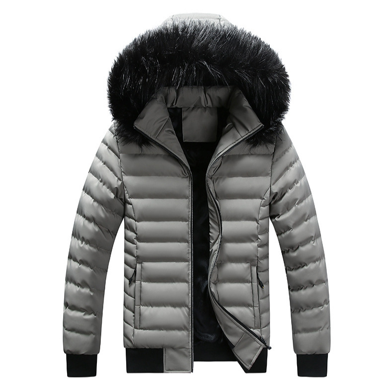 Capa de algodón de gran tamaño para hombre nuevo empalme de color contraste de moda juvenil invierno / otoño chaqueta de algodón chaqueta de hombre transfronterizo chaqueta de Aliexpress