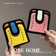 创意钱包卡包卡位多便携零钱包帆布小巧证件收纳包撞色多巴胺