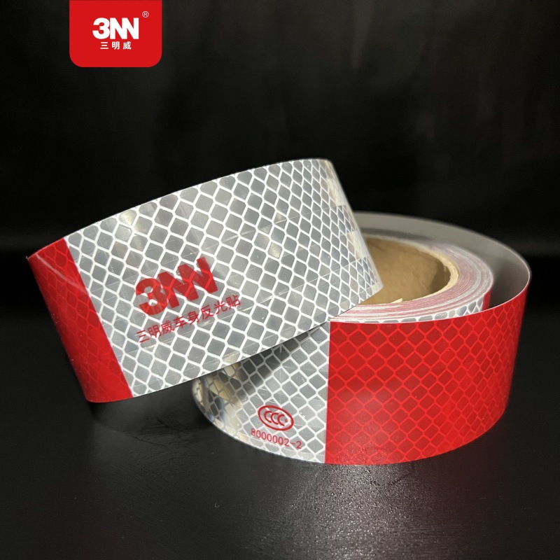 Sanmingwei New GB Aluminized Truck Body Reflective Sticker Sunproof Waterproof Vehicle Annual Inspection Warning Reflective Marking Film