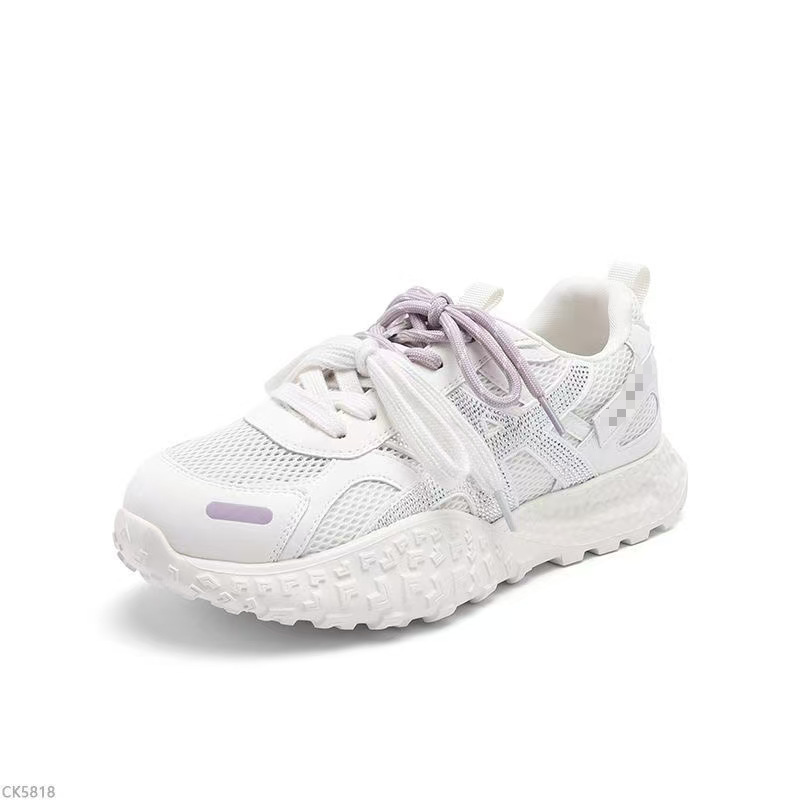 Zapatos de entrenamiento transpirables de malla explosiva de verano de 2026 nuevos zapatos de mujer con suela gruesa aumentada zapatos deportivos casuales