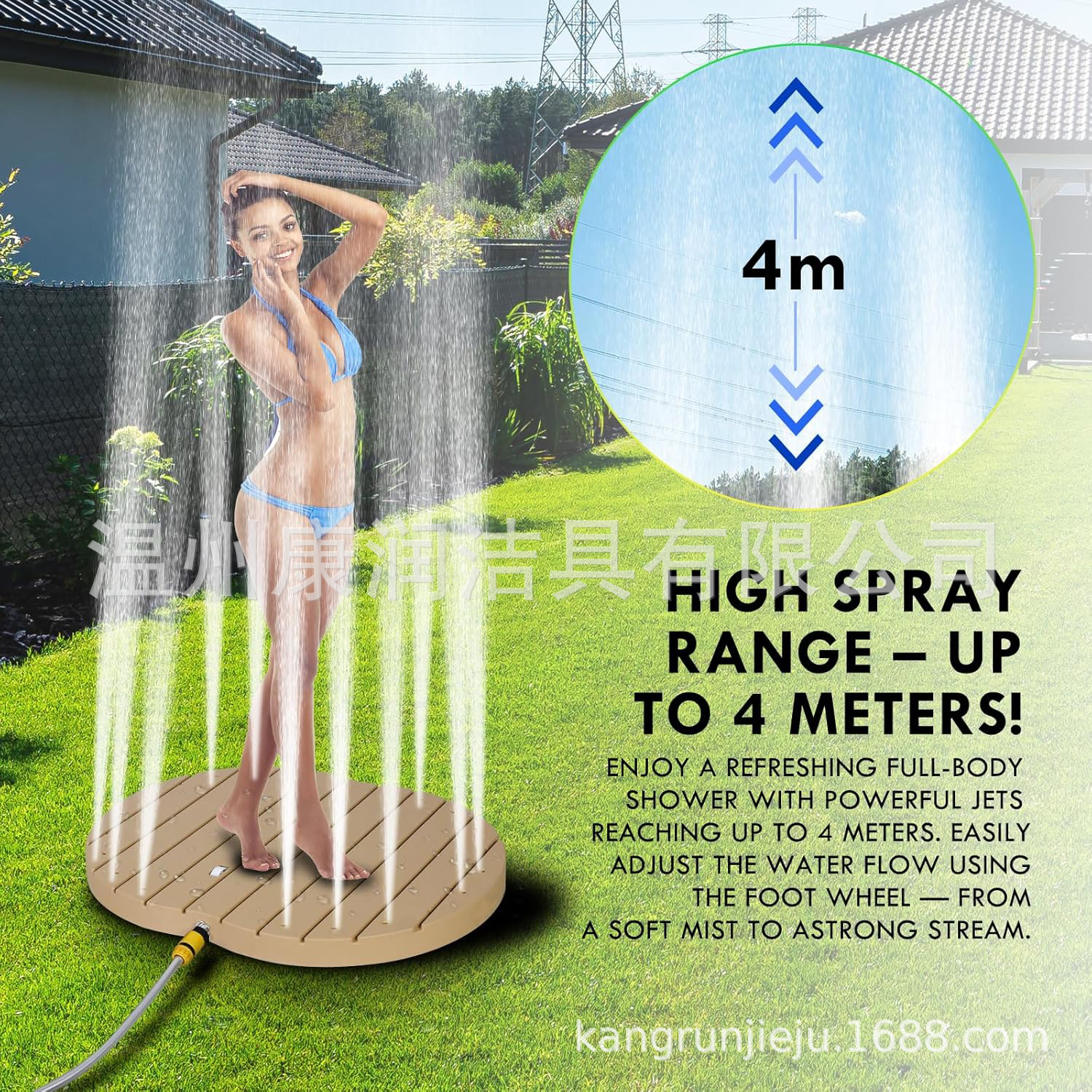 Wenzhou Kangrun jardín al aire libre juega artefactos de agua ballet de agua PP manzana rociador suelo ducha de suelo