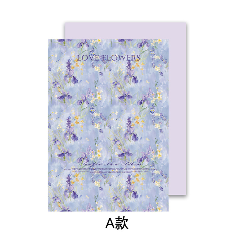 Papel de embalaje de jardín de flores Qisejin Mengyuan Embalaje de regalo hecho a mano de bricolaje Florería Florería Florería Papel de embalaje de flores