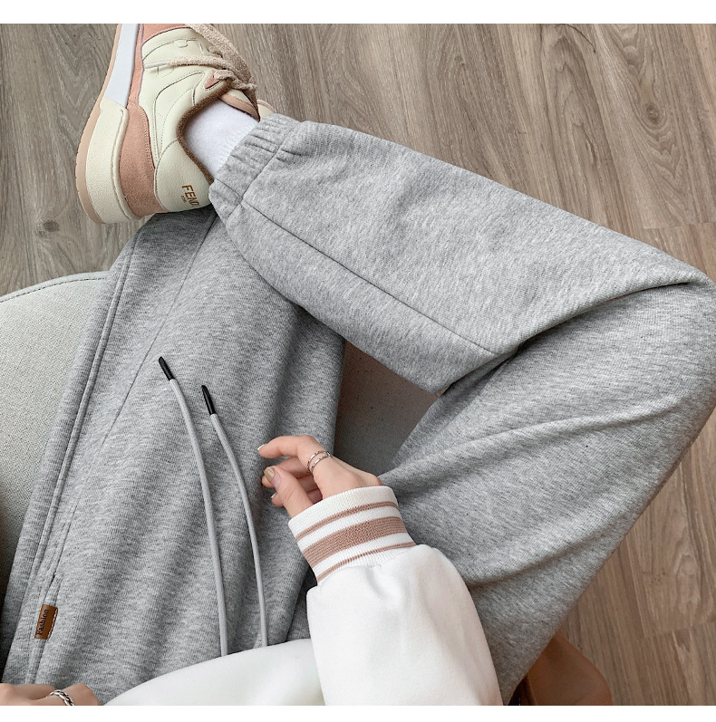 Fleece and thickened sportswear pants for women, new autumn and winter style, loose and versatile, tight-fitting, small label, casual and warm sweatpants pic 26