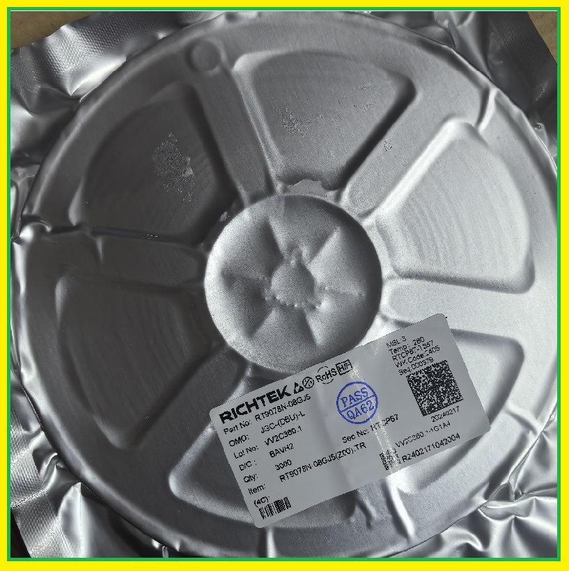 RT9078N-08GJ5 代理RICHTEK/立錡 LDO 250mA 低压差 线性稳压器