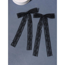X 65043 Lace bow duckbill hair clip ��˿������Ѽ�췢��