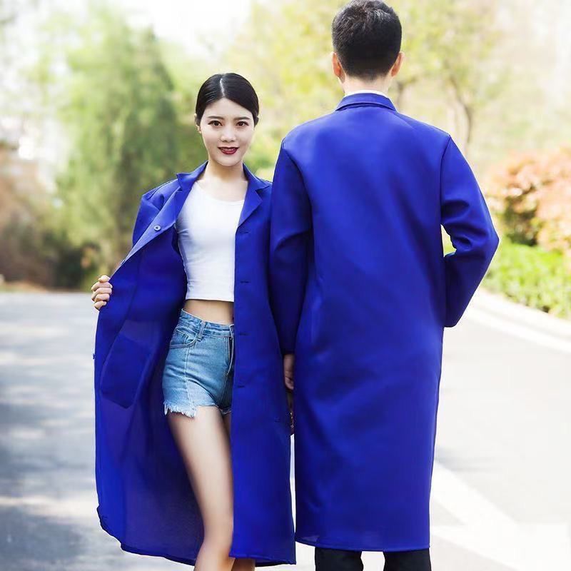 내마모성이 뛰어난 싱글 코트 - 퓨어 블루(새 업그레이드) 신축성 있는 커프스