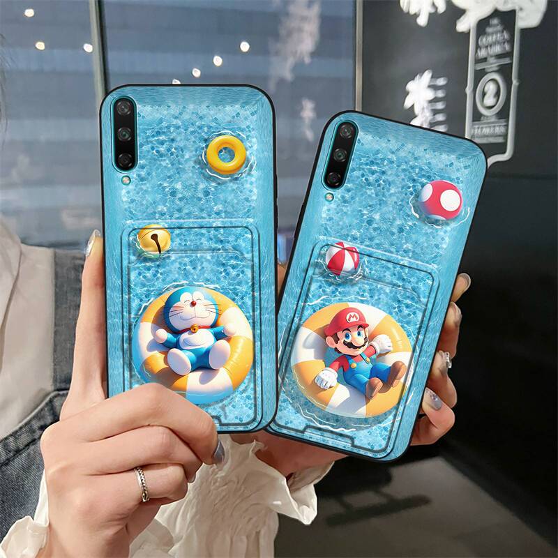 Suitable for Huawei Mobile Phone Case, Swimming Ring, Cartoon Personalized Card Holder, Creative Cute Card Slot, Coin Card Slot, Men's and Women's Models