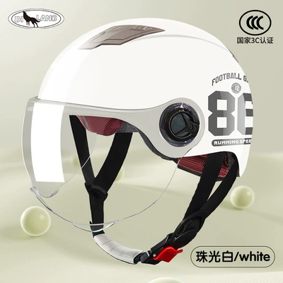 Helmet 3C certified electric car helmet wholesale Four Seasons universal motorcycle men and women Summer Helmet helmet helmet (Motosiklet kaskı (dəbilqə)) - l001-summer-pearl-white-86