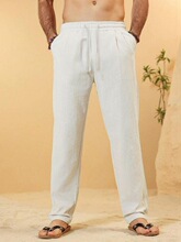 S 76408 Men's Linen Loose Fit Pants ��ʿ���鳤�� ŷ���羳��