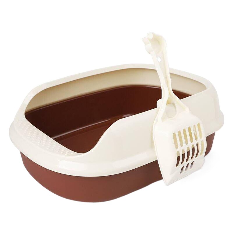 Caja de arena para gatos para mascotas caja de arena para gatos semi-cerrada anti-agrietamiento caja de arena para gatos anti-salpicaduras gato inodoro libre pala gato suministros para gatos