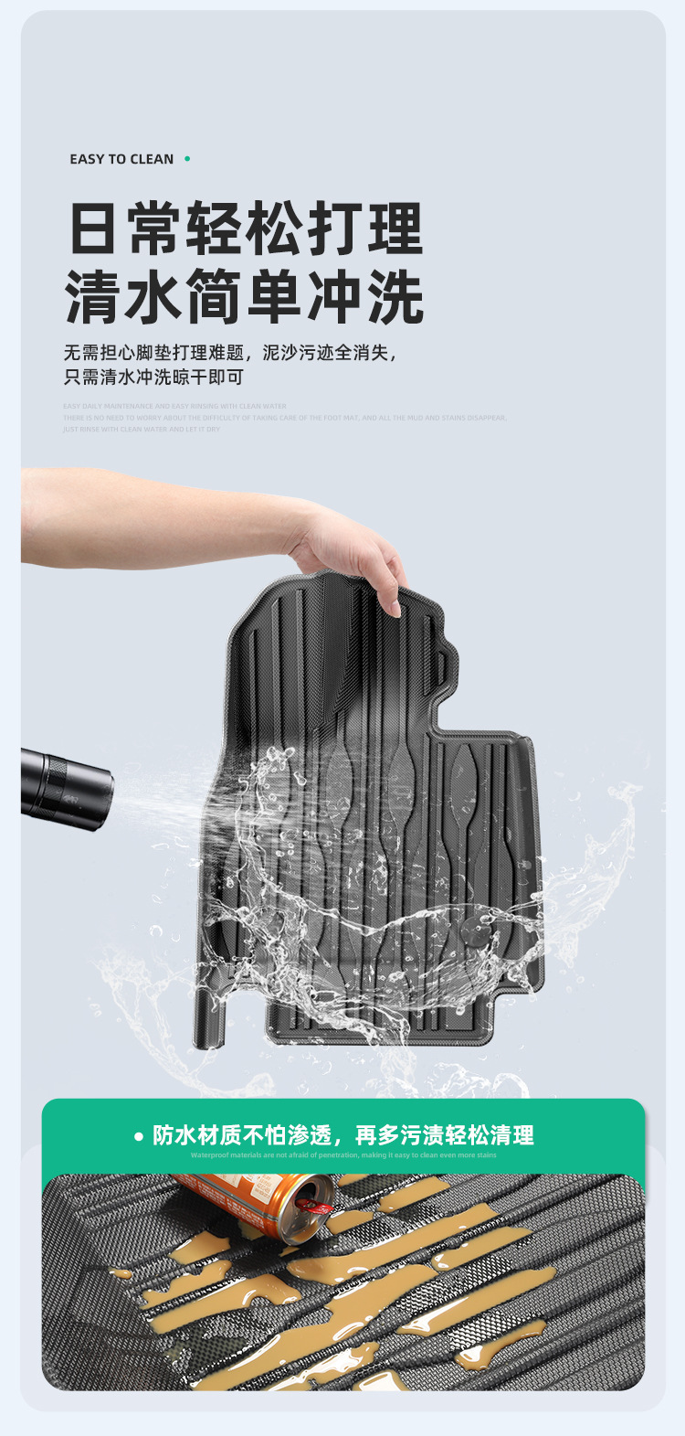 Suitable for 22-24 models of BYD Tang and Denza N8, car-specific all-weather TPE trunk mat