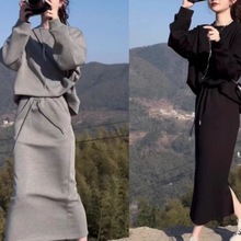 韩版时尚套装女小个子春季新款圆领刺绣爱心宽松休闲卫衣两件套